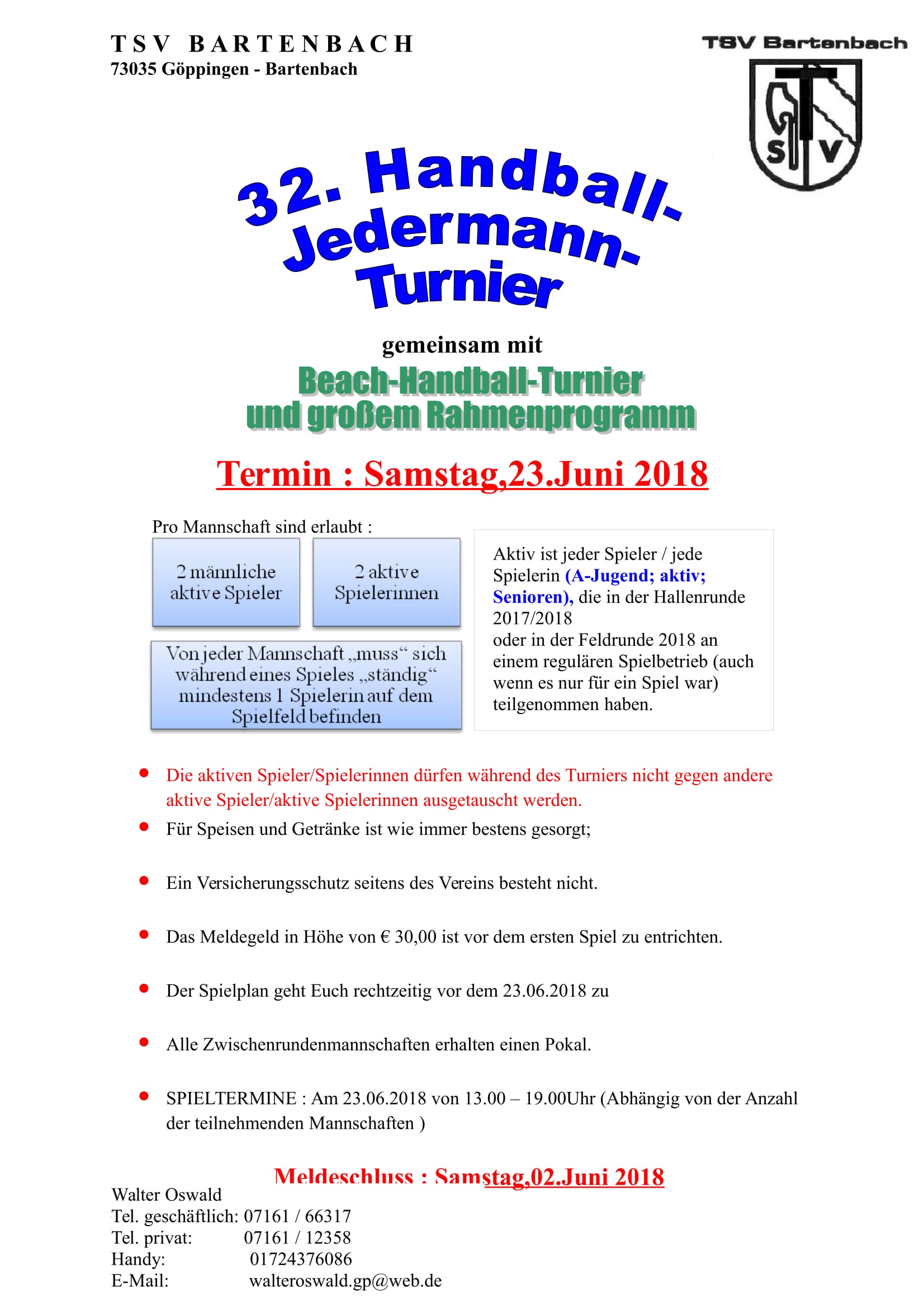 2018-05-02 32.Handball-Jedermannturnier Anmeldung