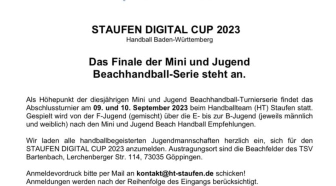 2023-05-12 Staufen Digital Cup 2023 – Anmeldung